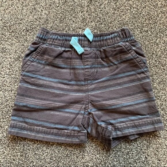 Circo Grey and Blue Striped Shorts - 12 m - Picture 1 of 4